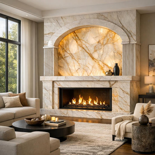 Elevate Spaces with Athena Fireplace from Zicana Boutique - Zicana Boutique