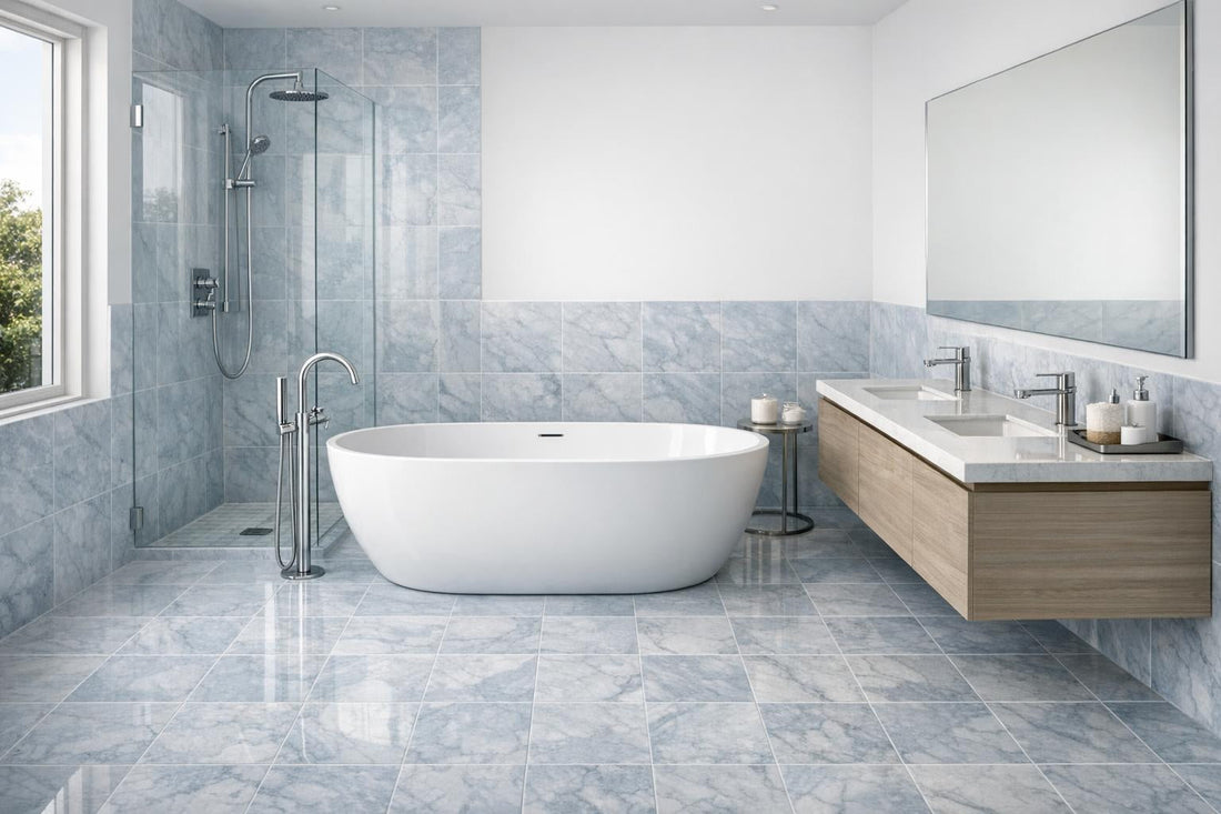 Elevate Spaces with Azul Cielo Marble Tile Insights - Zicana Boutique