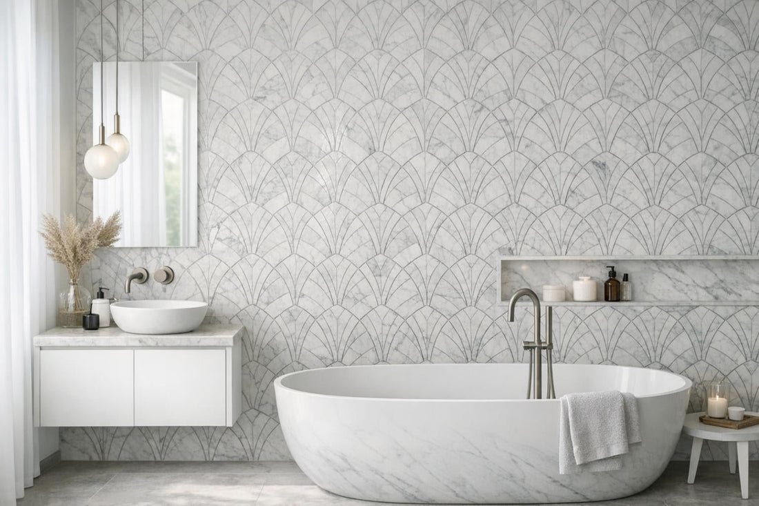Elevate Spaces With Bianco Carrara Marble Mosaic Tile - Zicana Boutique