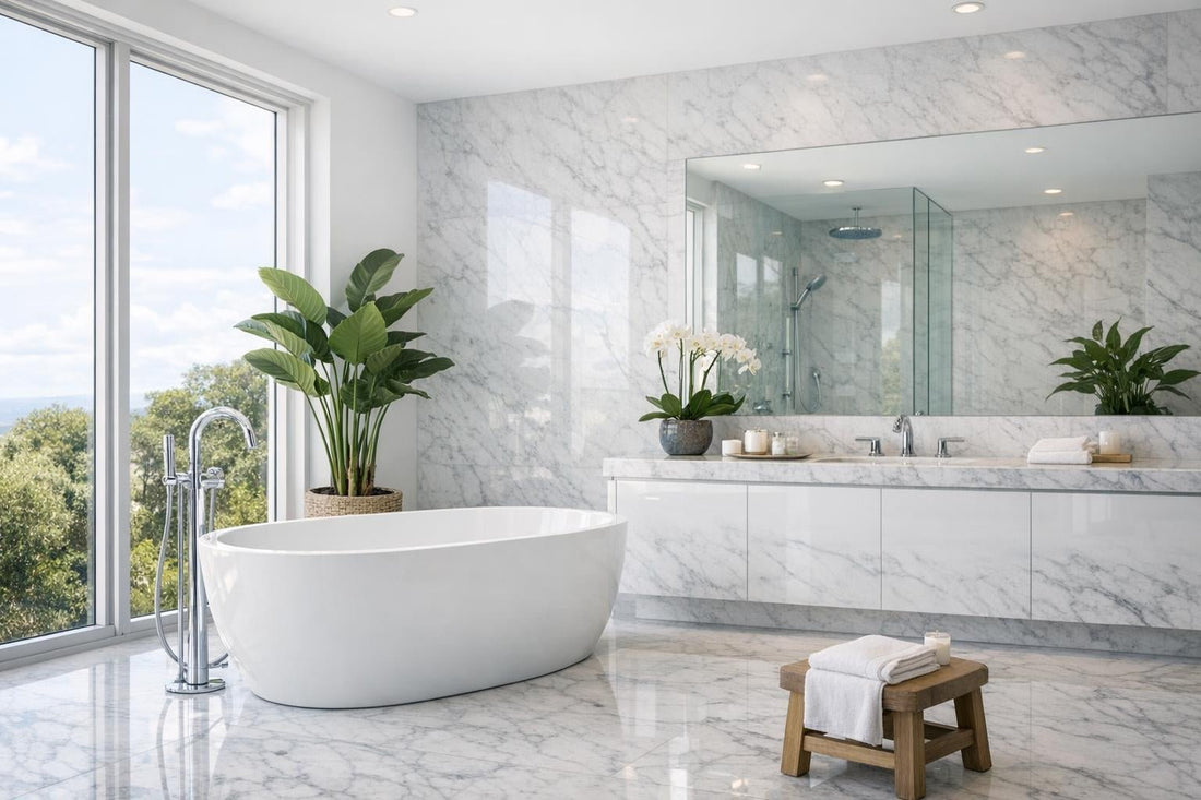 Elevate Spaces with Bianco Carrara Marble - Zicana Boutique - Zicana Boutique