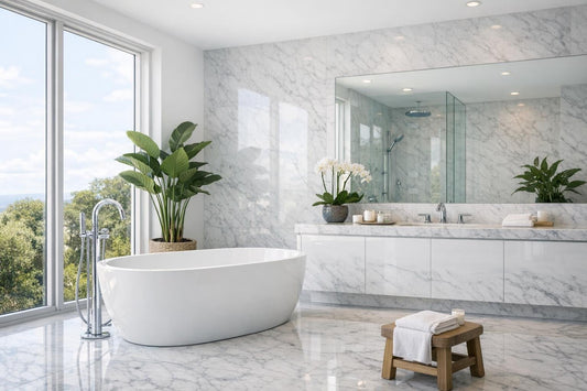 Elevate Spaces with Bianco Carrara Marble - Zicana Boutique - Zicana Boutique