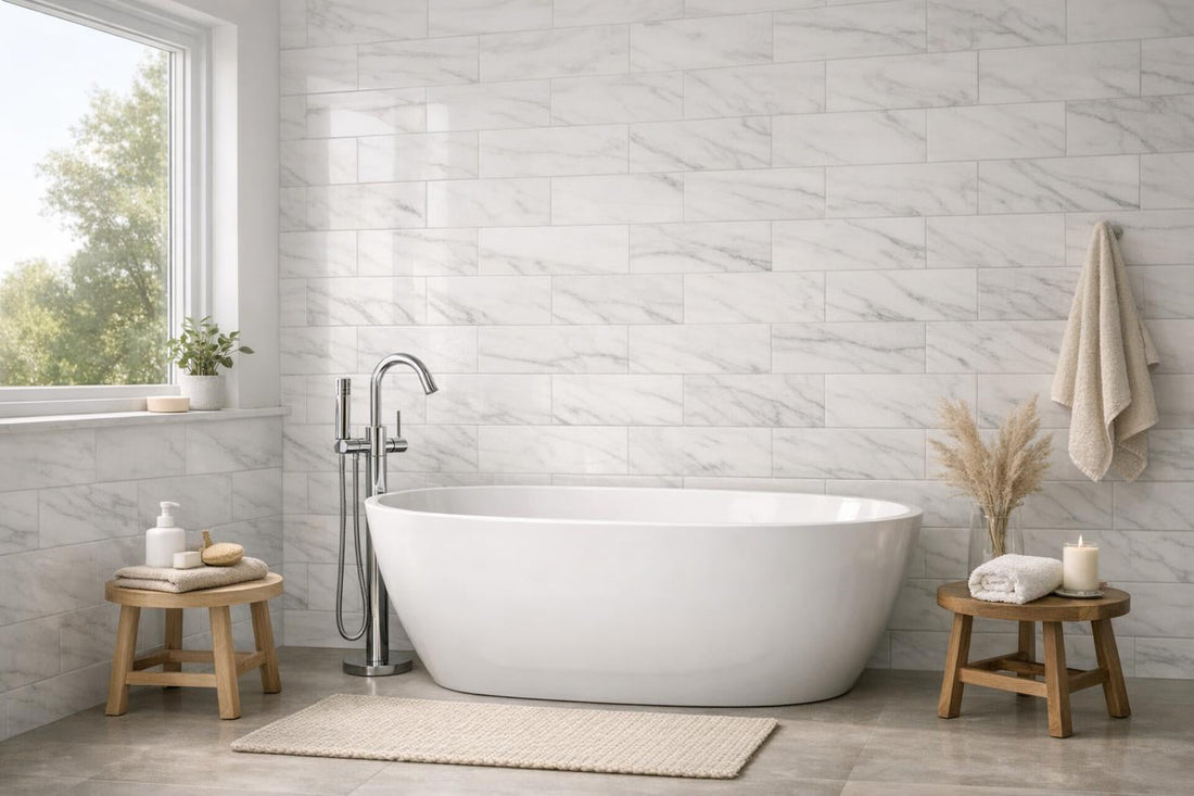 Elevate Spaces with Bianco Dolomiti Marble Field Tile - Zicana Boutique