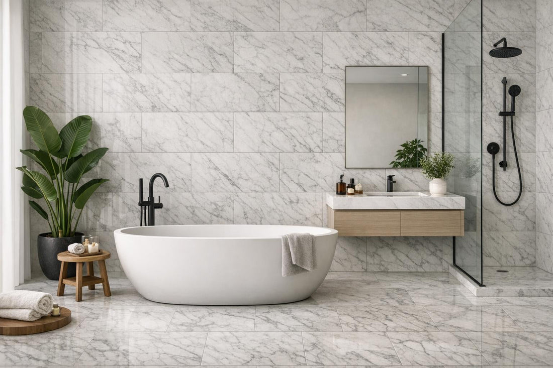 Elevate Spaces with Bianco Rhyno Marble Tiles - Zicana - Zicana Boutique