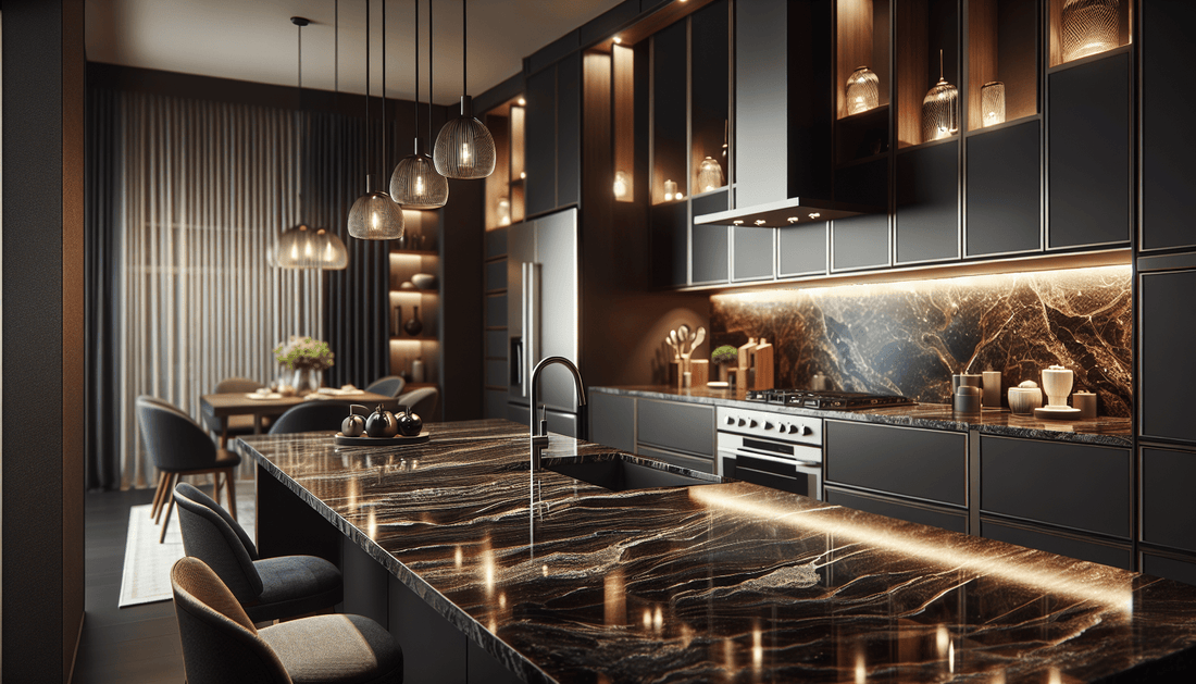 Elevate Spaces with Black and Brown Granite Countertops - Zicana Boutique