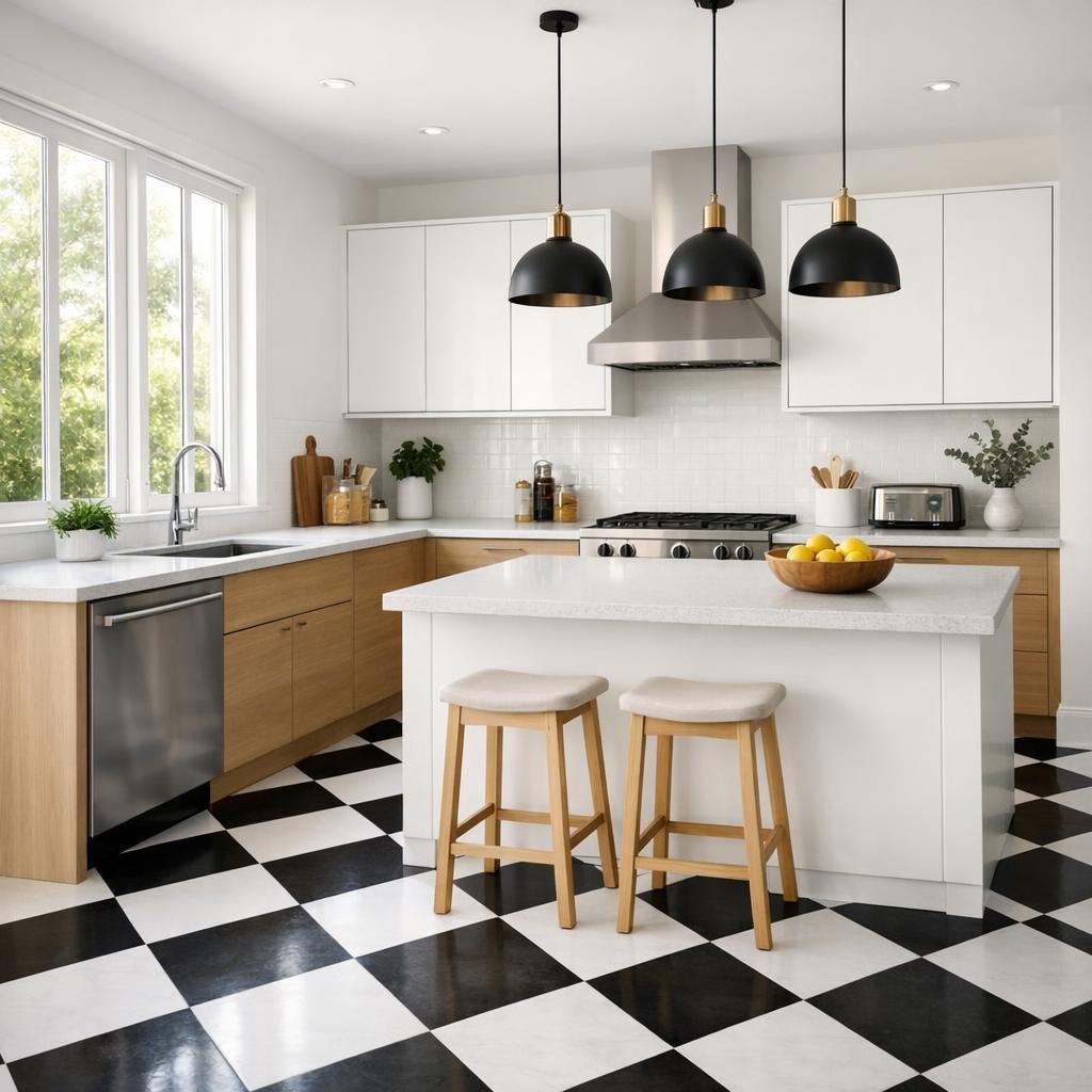 Elevate Spaces with Black and White Floor Tile Magic - Zicana Boutique