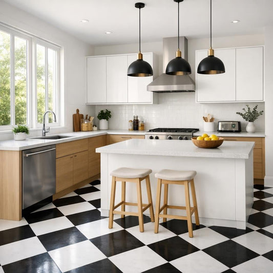 Elevate Spaces with Black and White Floor Tile Magic - Zicana Boutique