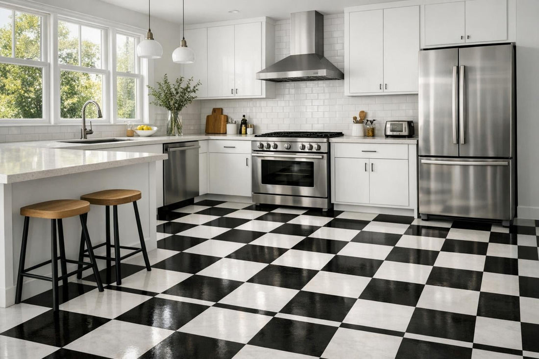 Elevate Spaces with Black and White Tile Flooring - Zicana Boutique