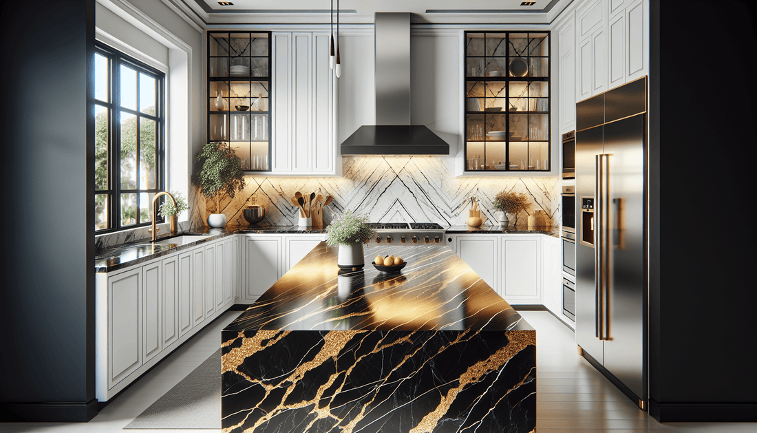 Elevate Spaces with Black Gold Granite Countertops - Z Boutique by Marble Couture