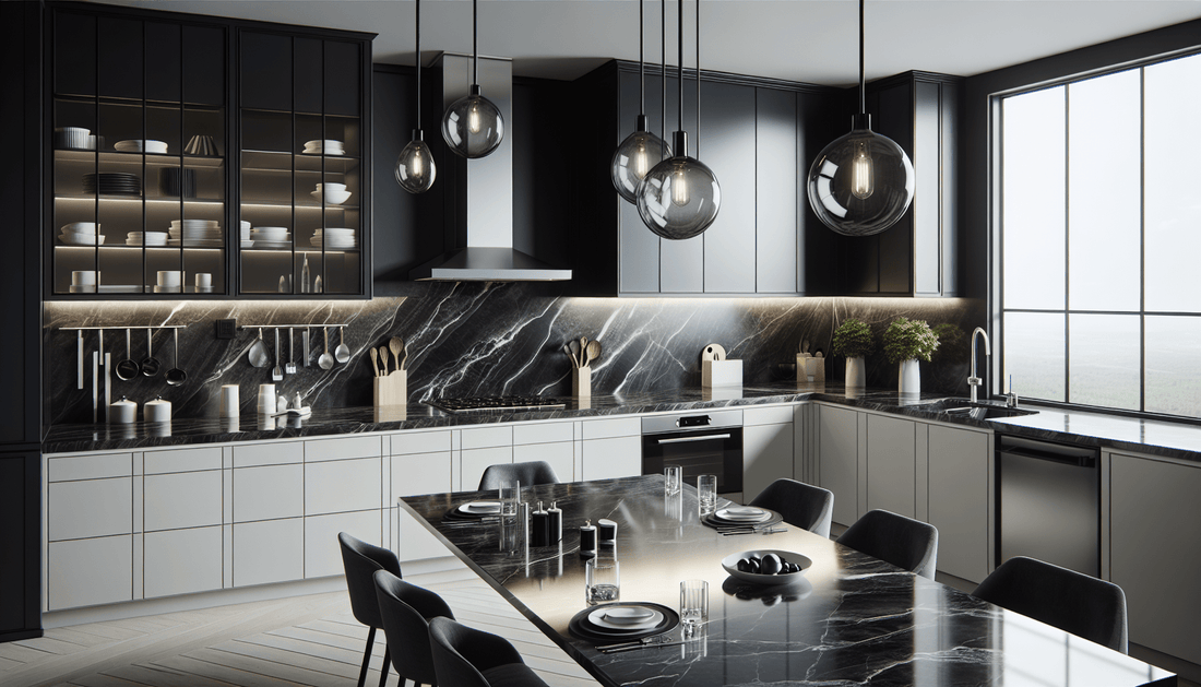 Elevate Spaces with Black Granite Countertops and Backsplash - Z Boutique by Marble Couture