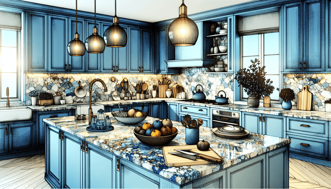 Elevate Spaces with Blue Granite Kitchen Countertops Excellence - Z Boutique by Marble Couture