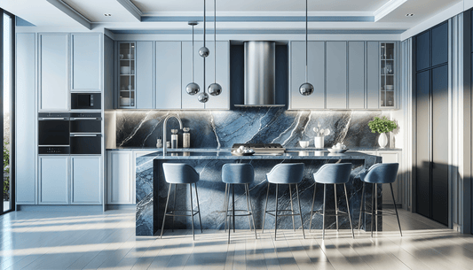 Elevate Spaces with Blue Quartz Kitchen Countertops - Z Boutique by Marble Couture