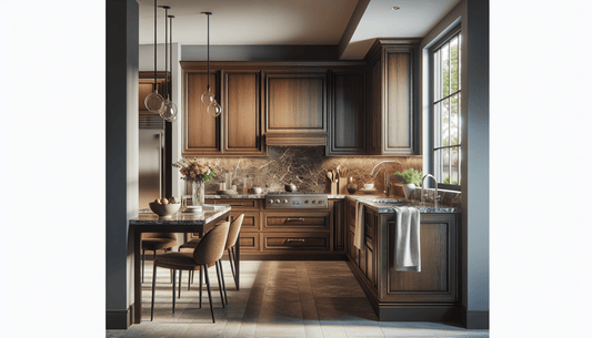 Elevate Spaces with Brown Cabinets and Granite Countertops - Z Boutique by Marble Couture