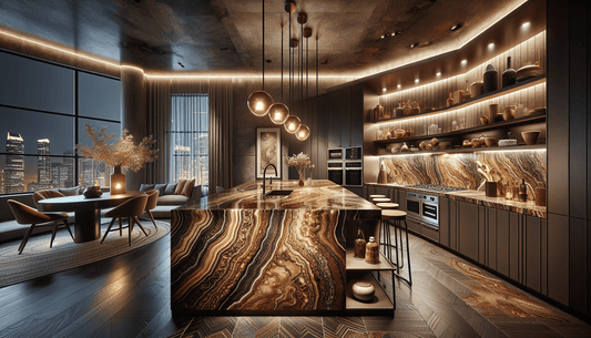 Elevate Spaces with Brown Fantasy Granite Countertops Solutions - Z Boutique by Marble Couture