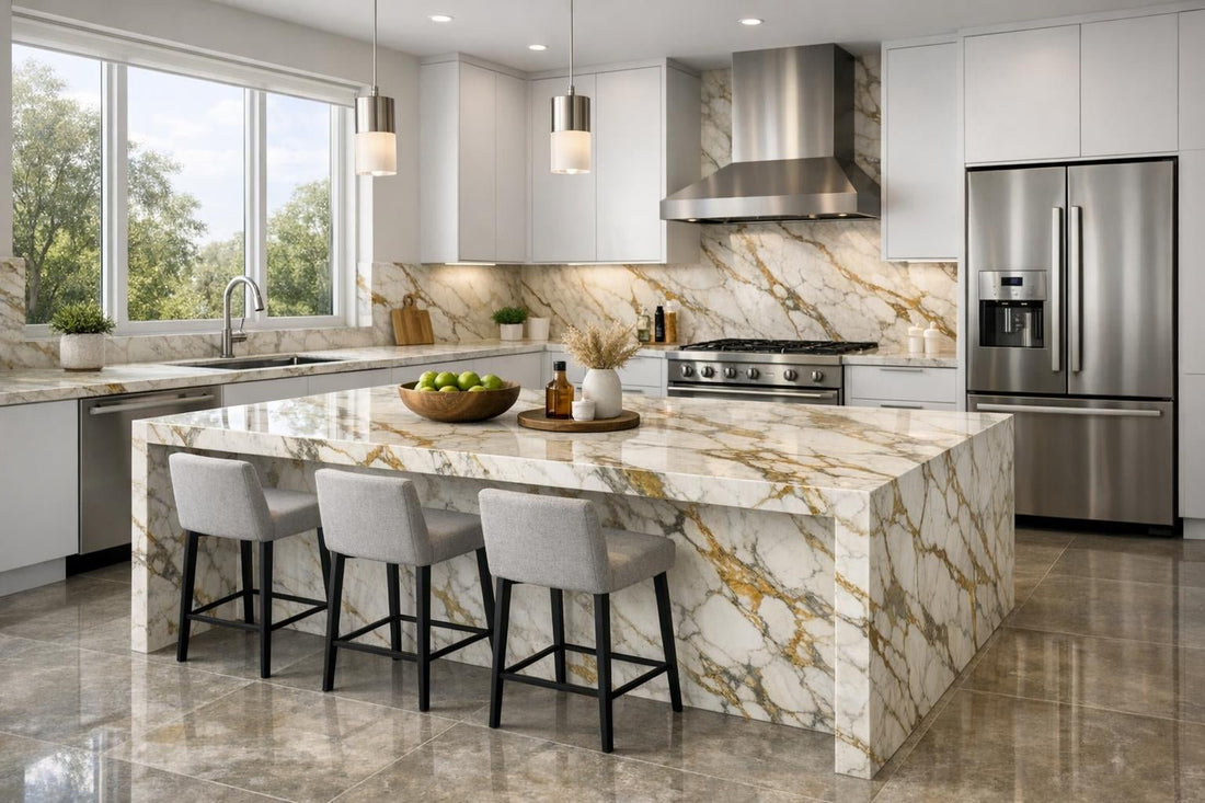 Elevate Spaces with Calacatta Antique Stonepeak Mastery - Zicana Boutique