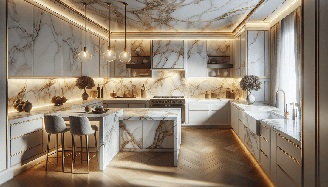 Elevate Spaces with Calacatta Gold Marble Countertops - Z Boutique by Marble Couture