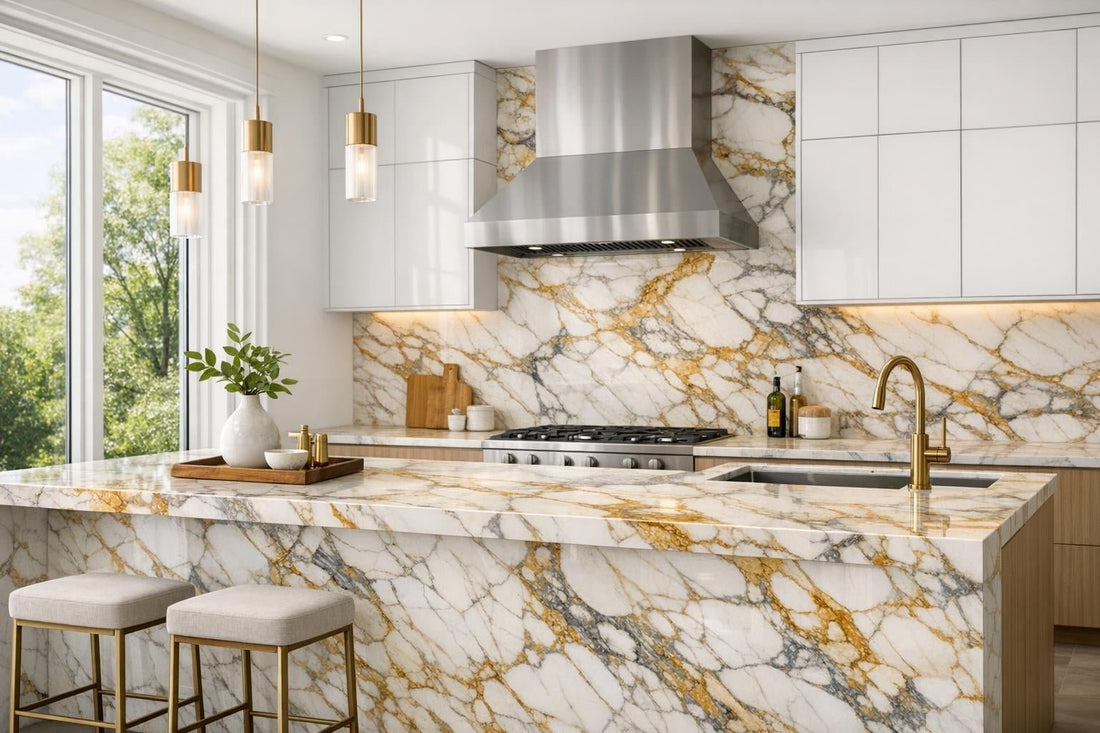 Elevate Spaces with Calacatta Monet Gold Marble at Zicana - Zicana Boutique