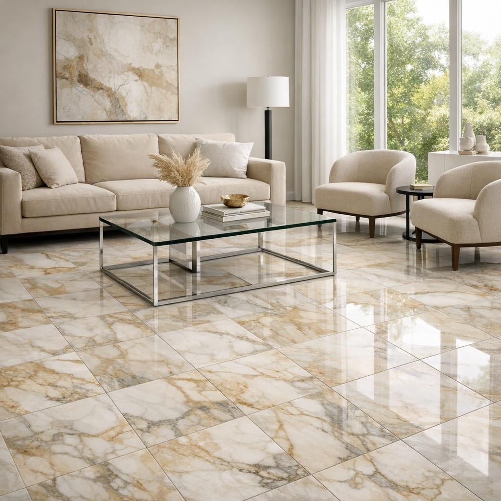 Elevate Spaces with Calacatta Oniciatta Marble Tile 12"x12" - Zicana Boutique