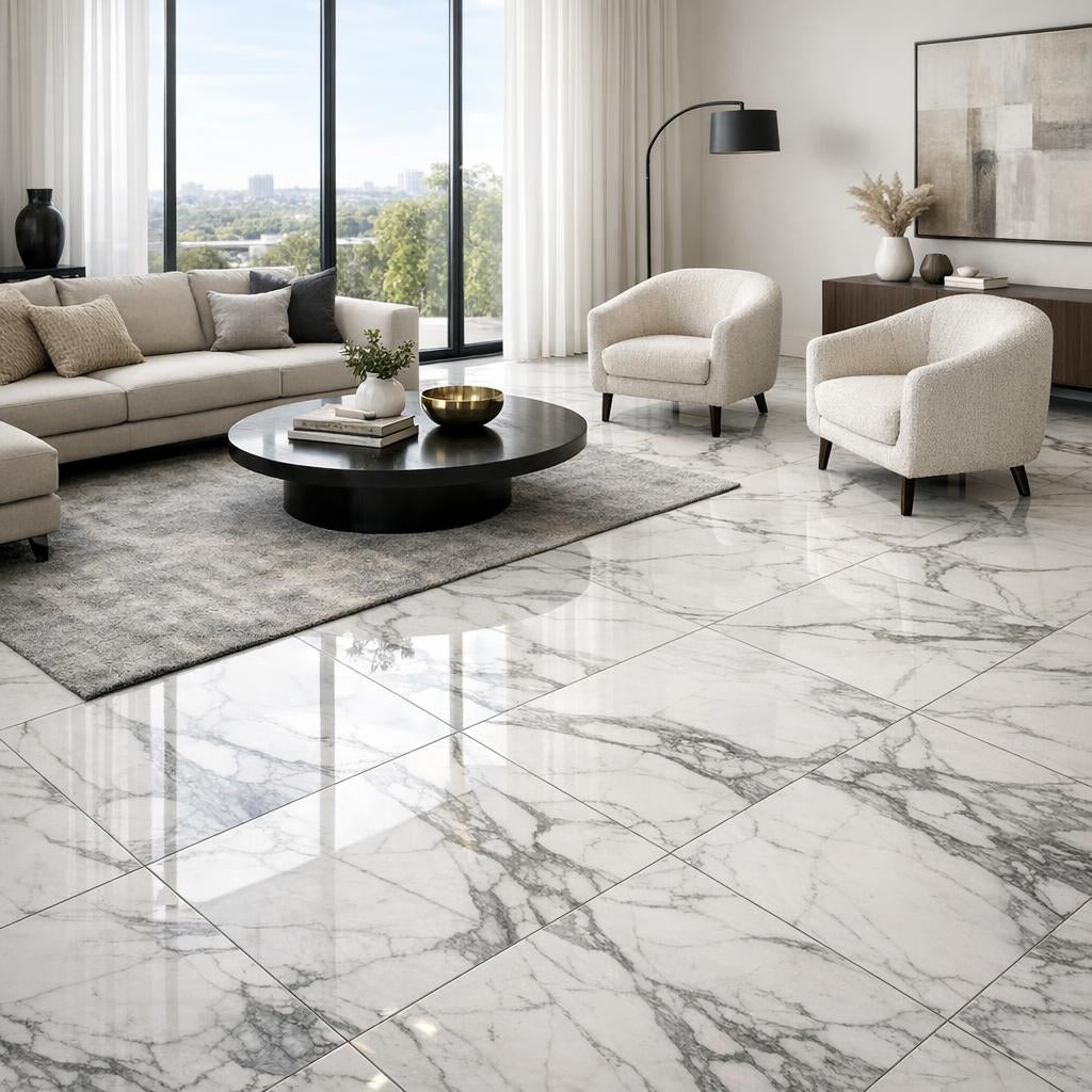 Elevate Spaces with Calacatta Polished Marble Tile - Zicana Boutique - Zicana Boutique