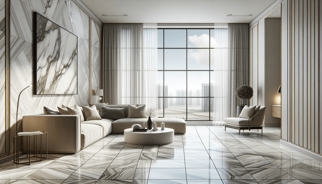 Elevate Spaces with Calacatta Spider Raphael Porcelain Tiles - Zicana Boutique