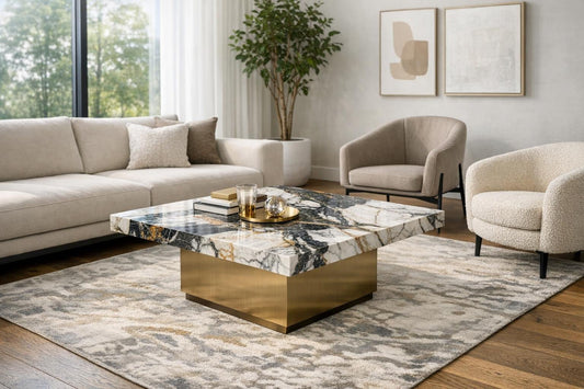 Elevate Spaces with Copernico Square Side Table - Marble Couture - Zicana Boutique