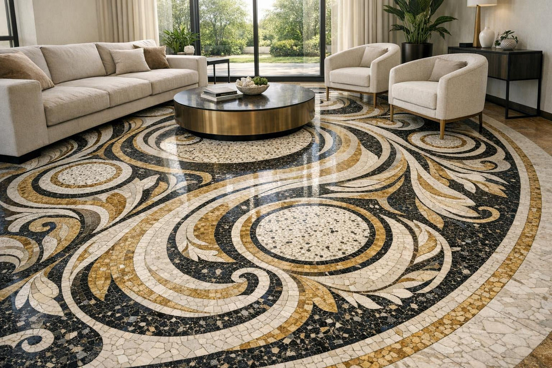 Elevate Spaces with Cottone River Circle Terrazo Mosaic - Zicana Boutique