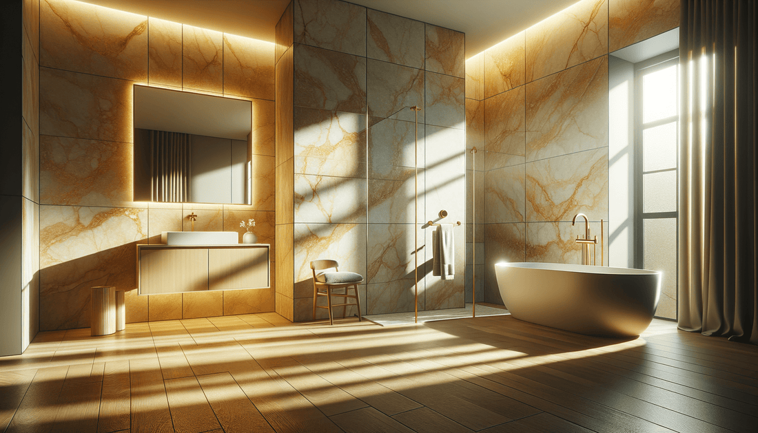 Elevate Spaces with Covelano Gold Marble Field Tile - Zicana Boutique