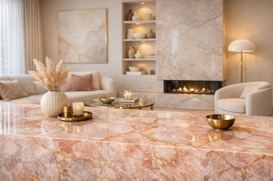 Elevate Spaces with Cristallo Pink Quartzite - Zicana Boutique - Zicana Boutique