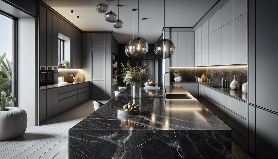 Elevate Spaces with Dark Gray Quartz Countertops - Zicana Boutique