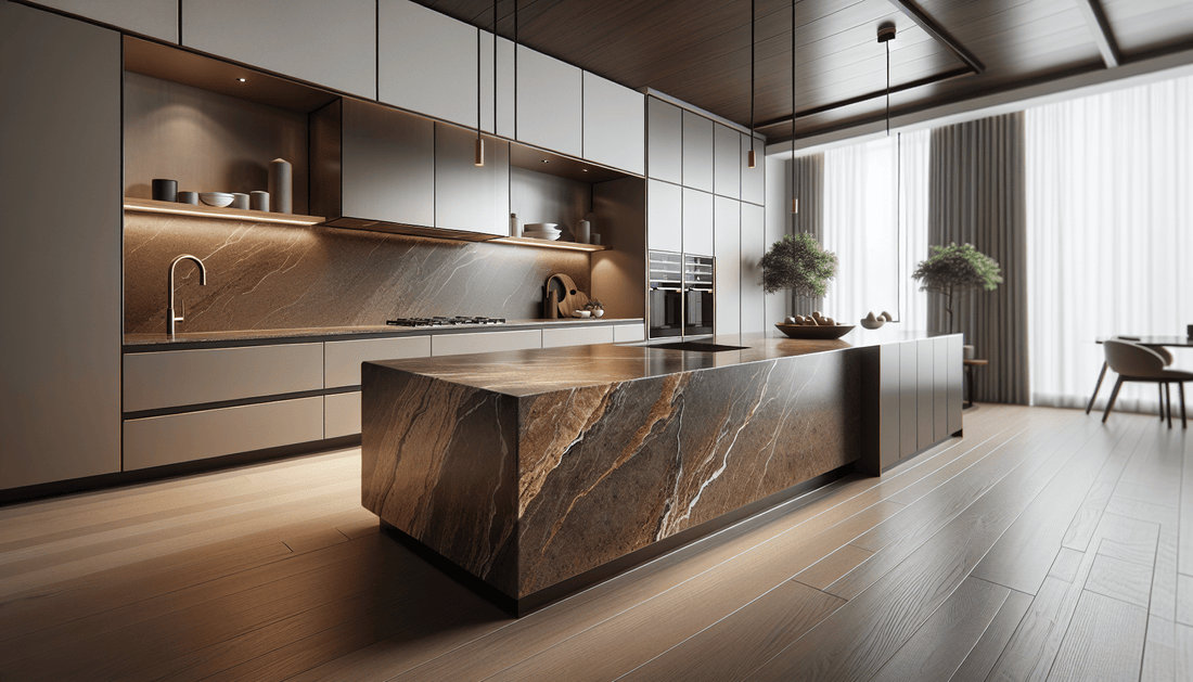 Elevate Spaces with Elegant Brown Quartz Countertops - Z Boutique by Marble Couture