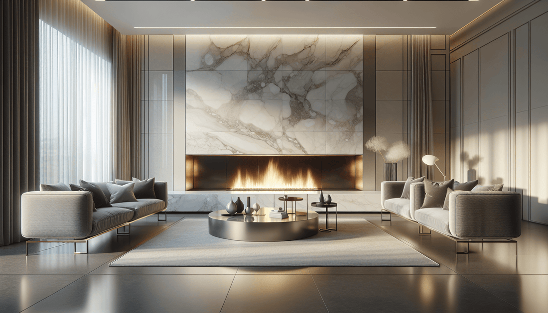 Elevate Spaces with Elegant Emerstone Quartz Fireplaces from Zicana - Z Boutique by Marble Couture