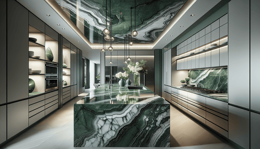 Elevate Spaces with Elegant Green Quartzite Countertops - Z Boutique by Marble Couture