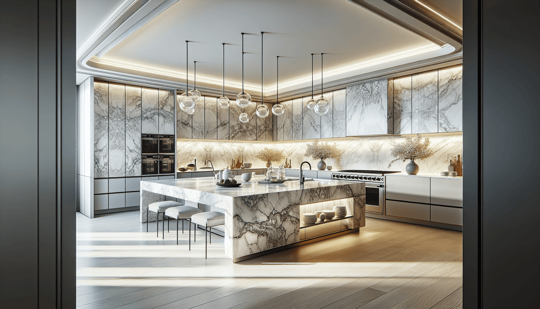 Elevate Spaces with Elegant White Itaunas Granite Solutions - Z Boutique by Marble Couture