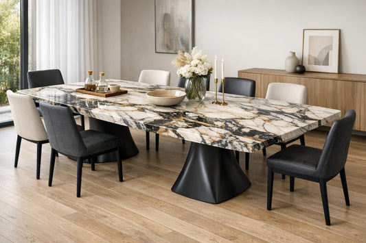 Elevate Spaces with Elisa Grande Dining Table - Marble Couture - Zicana Boutique