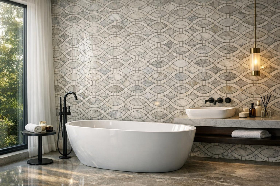 Elevate Spaces with Essenza Romeo Brick Marble Tile - Zicana Boutique