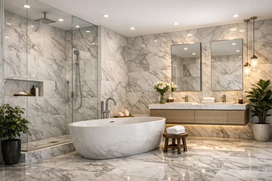 Elevate Spaces with Expertly Crafted Marble Bathroom Tiles - Zicana Boutique