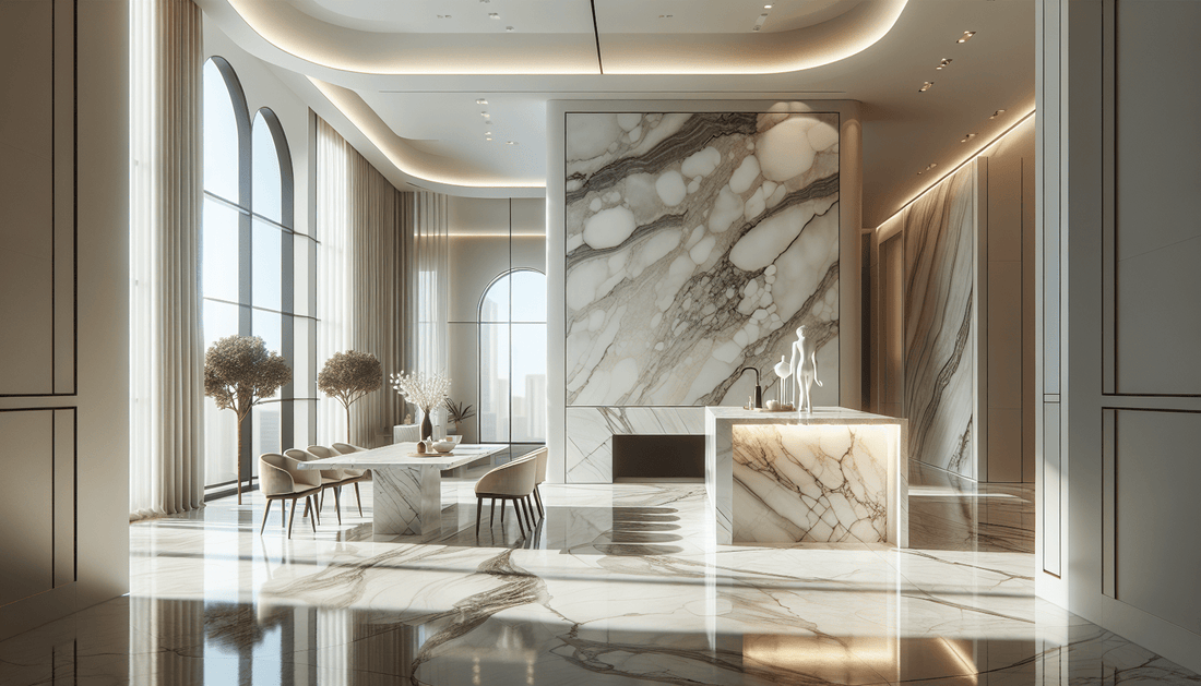 Elevate Spaces with Exquisite Calacatta Arabescato Marble Applications - Z Boutique by Marble Couture