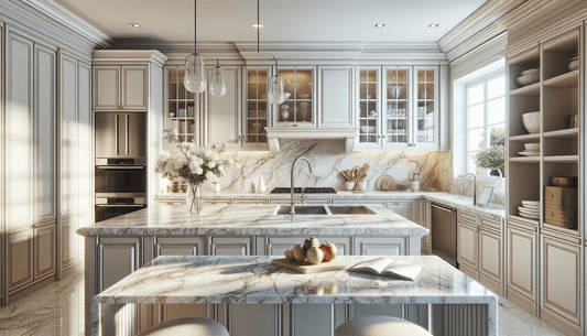 Elevate Spaces with Exquisite White Fantasy Granite Countertops - Z Boutique by Marble Couture