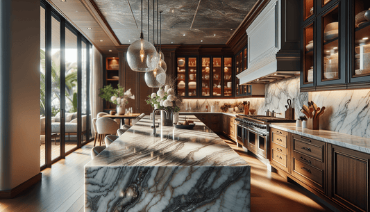 Elevate Spaces with Fantasy White Granite Countertops - Z Boutique by Marble Couture