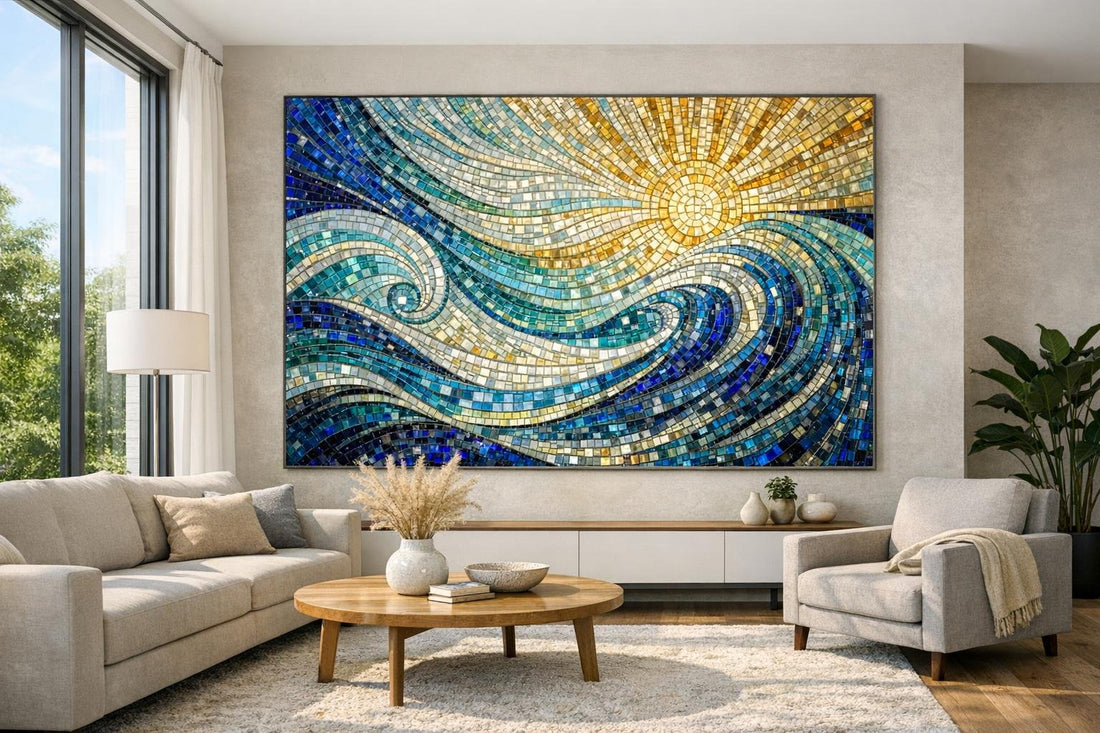 Elevate Spaces with Glass Tile Mosaic Art Ideas - Zicana Boutique
