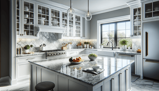 Elevate Spaces with Granite Countertops and White Cabinets - Z Boutique by Marble Couture