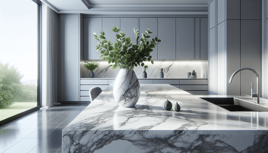 Elevate Spaces with Gray and White Marble Countertops - Zicana Boutique