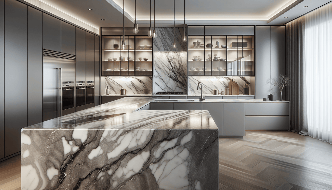 Elevate Spaces with Gray White Marble Countertops from Zicana - Z Boutique by Marble Couture