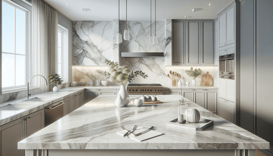 Elevate Spaces with Grey and White Marble Countertops - Z Boutique by Marble Couture