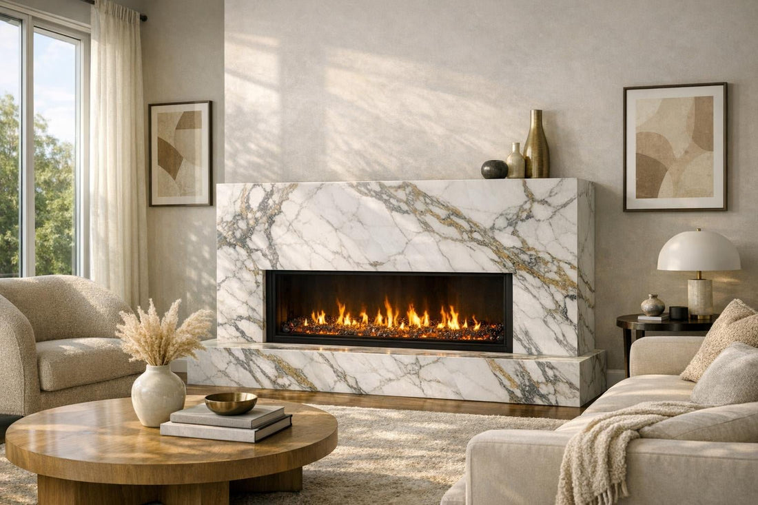 Elevate Spaces with La Gabby 64 Fireplace Marble Couture - Zicana Boutique