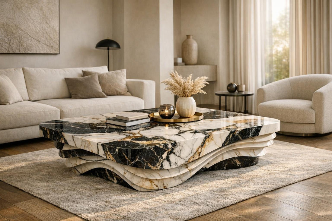 Elevate Spaces with La Scala Coffee Table - Marble Couture - Zicana Boutique