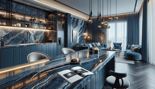 Elevate Spaces with Luxe Blue Quartz Countertops by Zicana - Z Boutique by Marble Couture