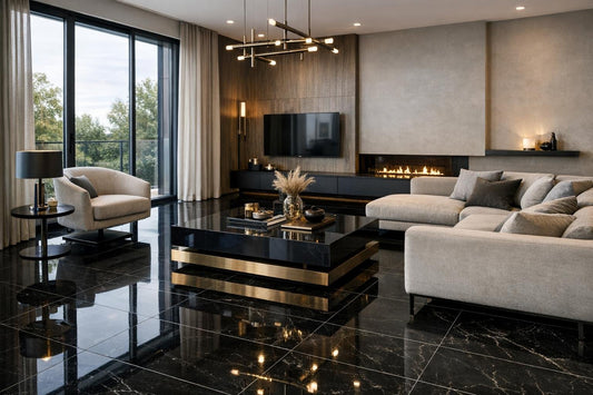 Elevate Spaces with Luxurious Black Floor Tile Solutions - Zicana Boutique