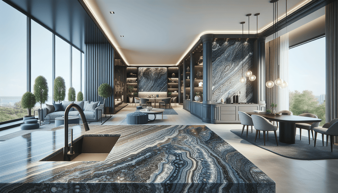 "Elevate Spaces with Luxurious Blue Stone Granite Solutions" - Zicana Boutique