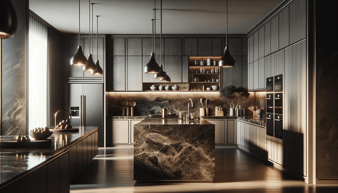 Elevate Spaces with Luxurious Dark Brown Granite Countertops - Zicana Boutique