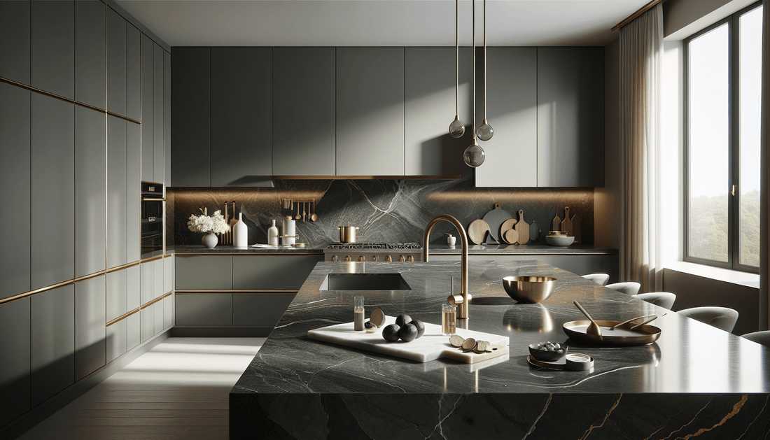 Elevate Spaces with Luxurious Dark Green Quartz Countertops - Zicana Boutique